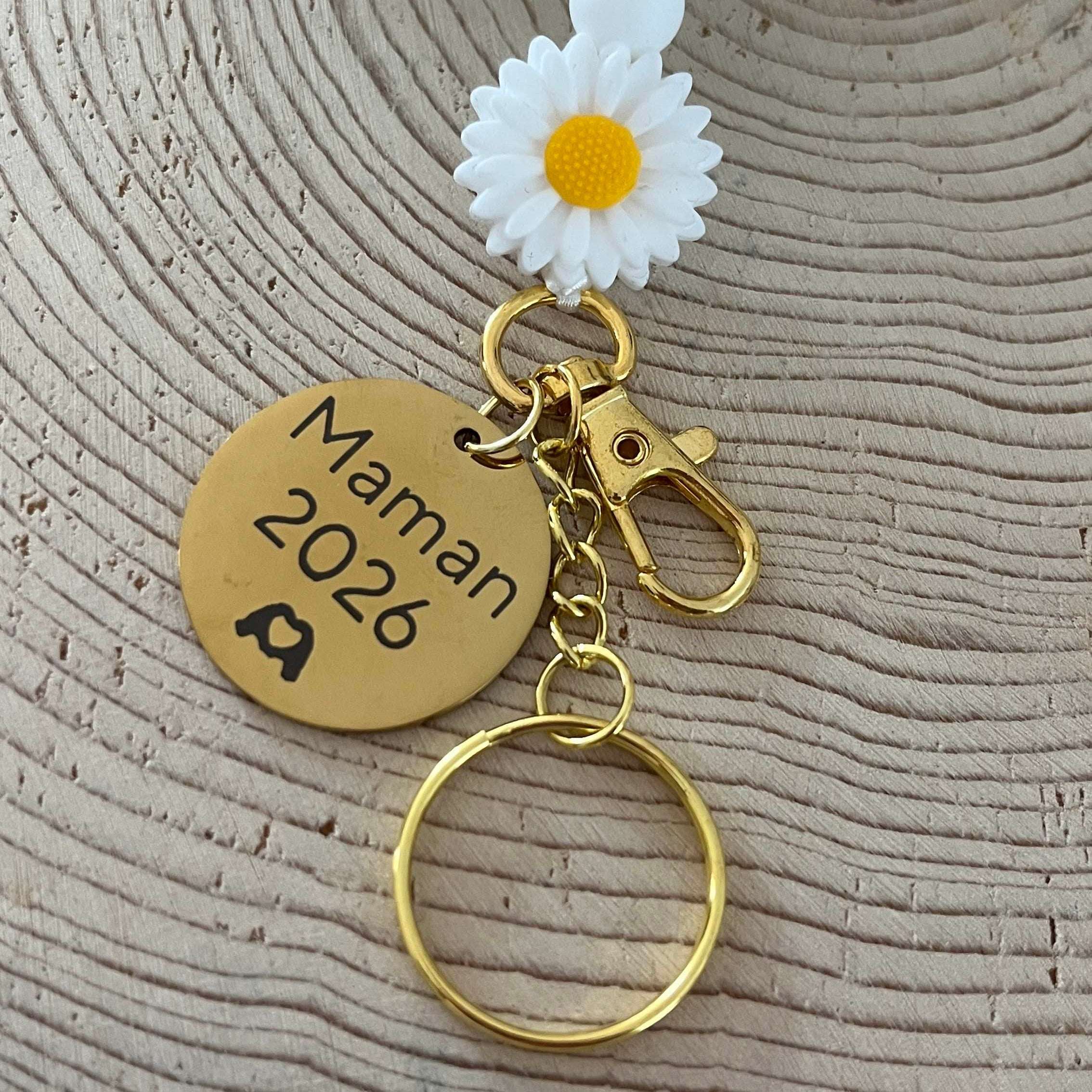 Porte Clef futur maman vert Ma boutique