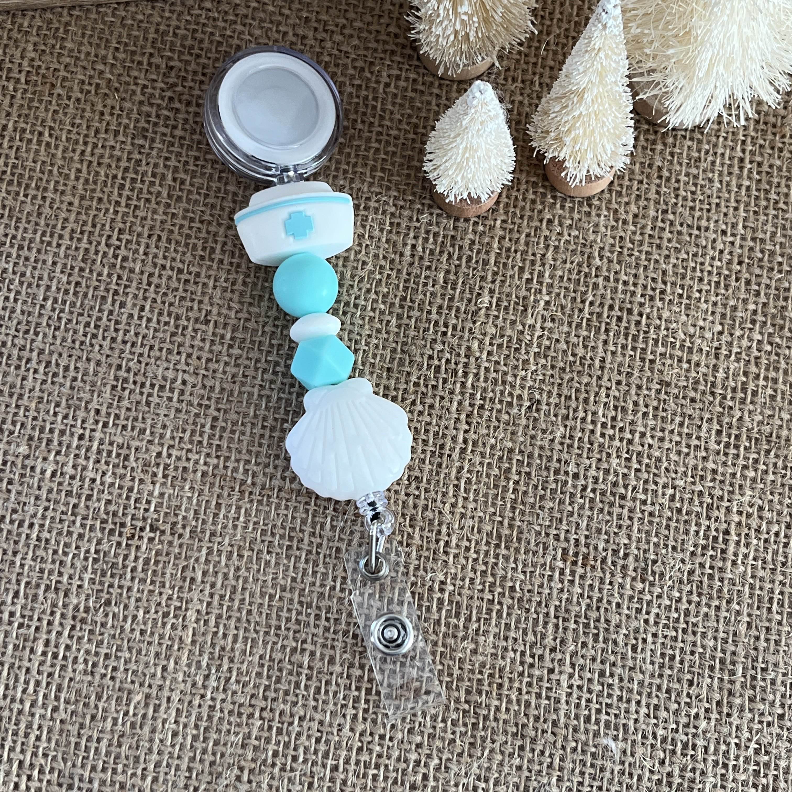 Porte Badge Extensible Infirmière Bleu Ma boutique