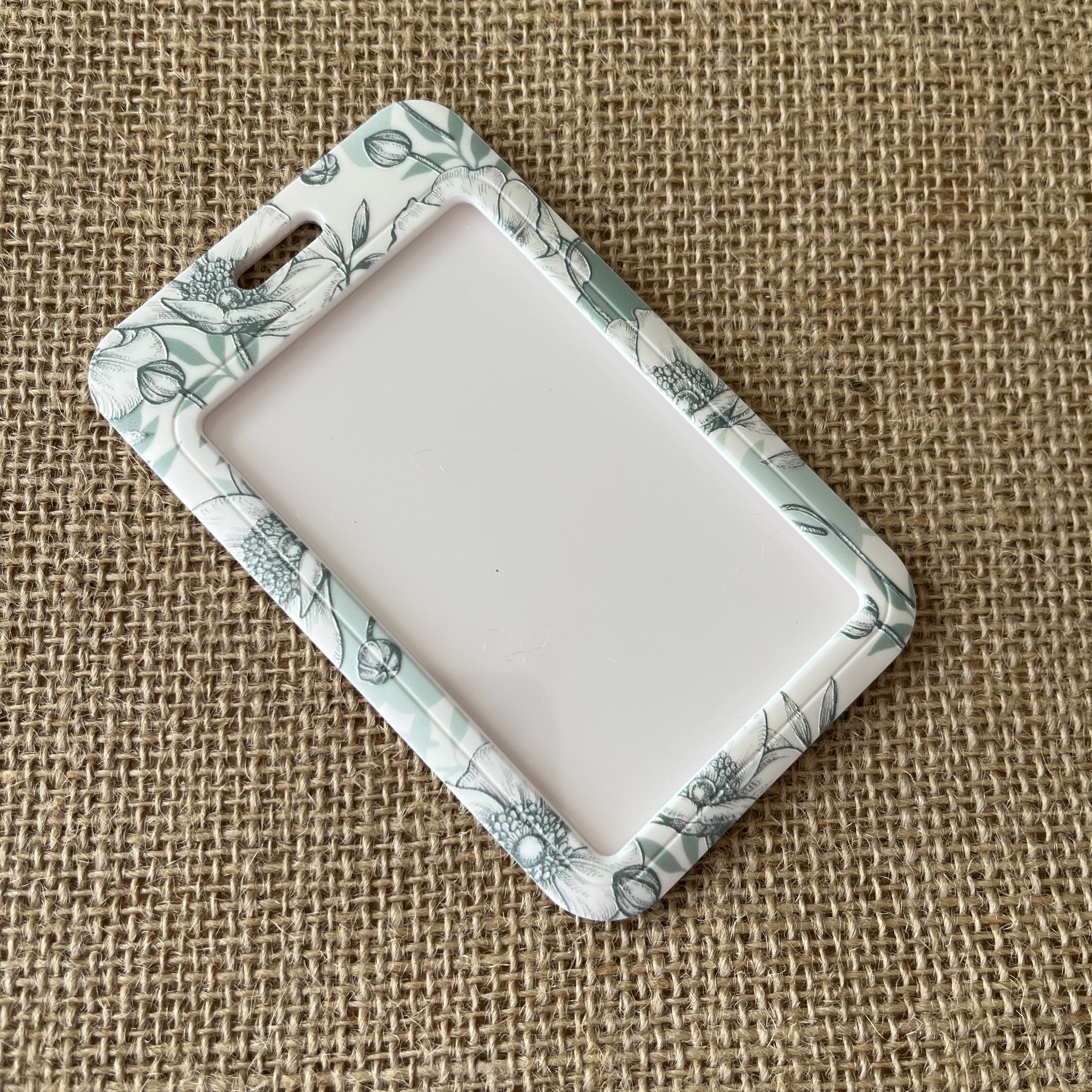 Porte Carte - Fleurs Vertes