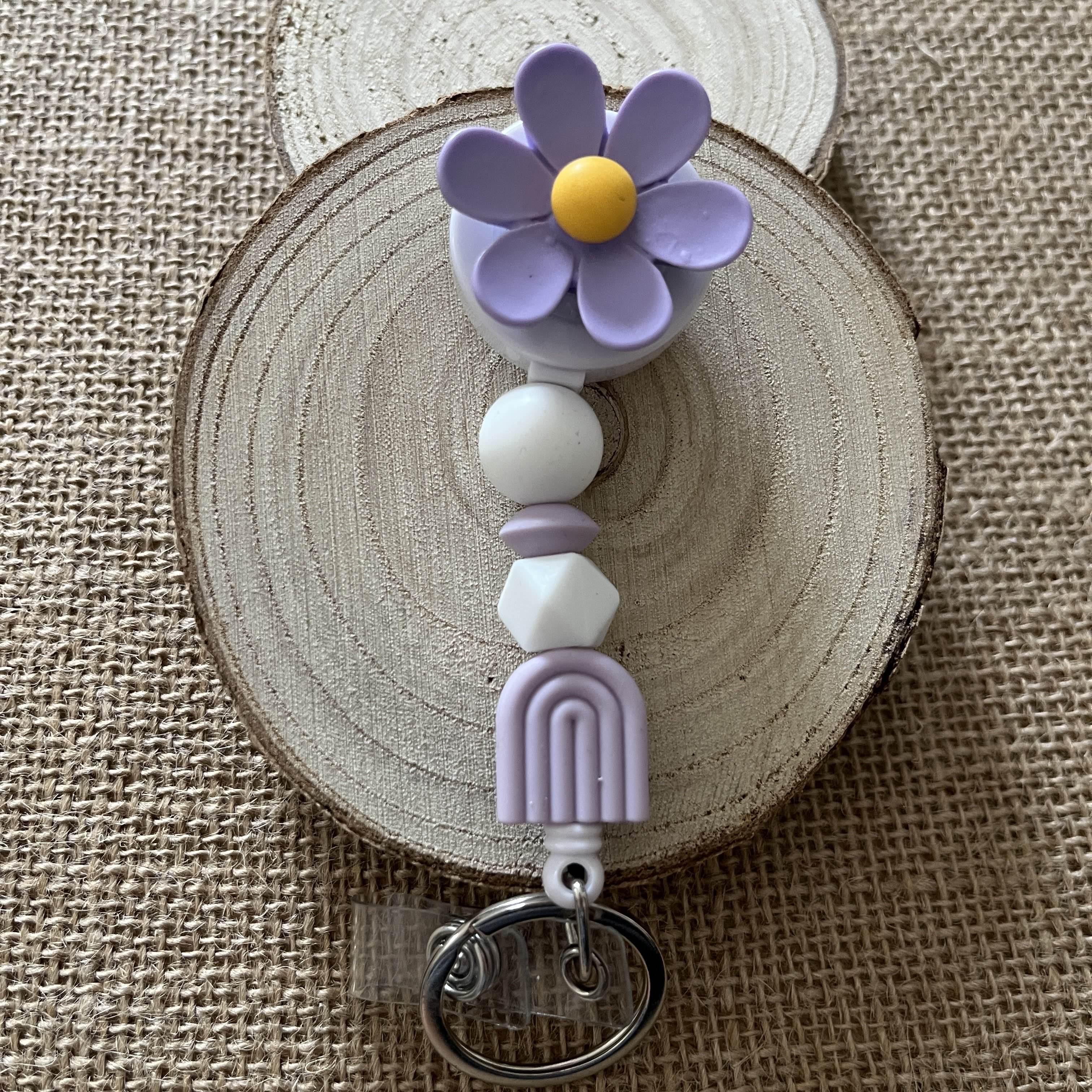 Porte Badge Enrouleur Violet