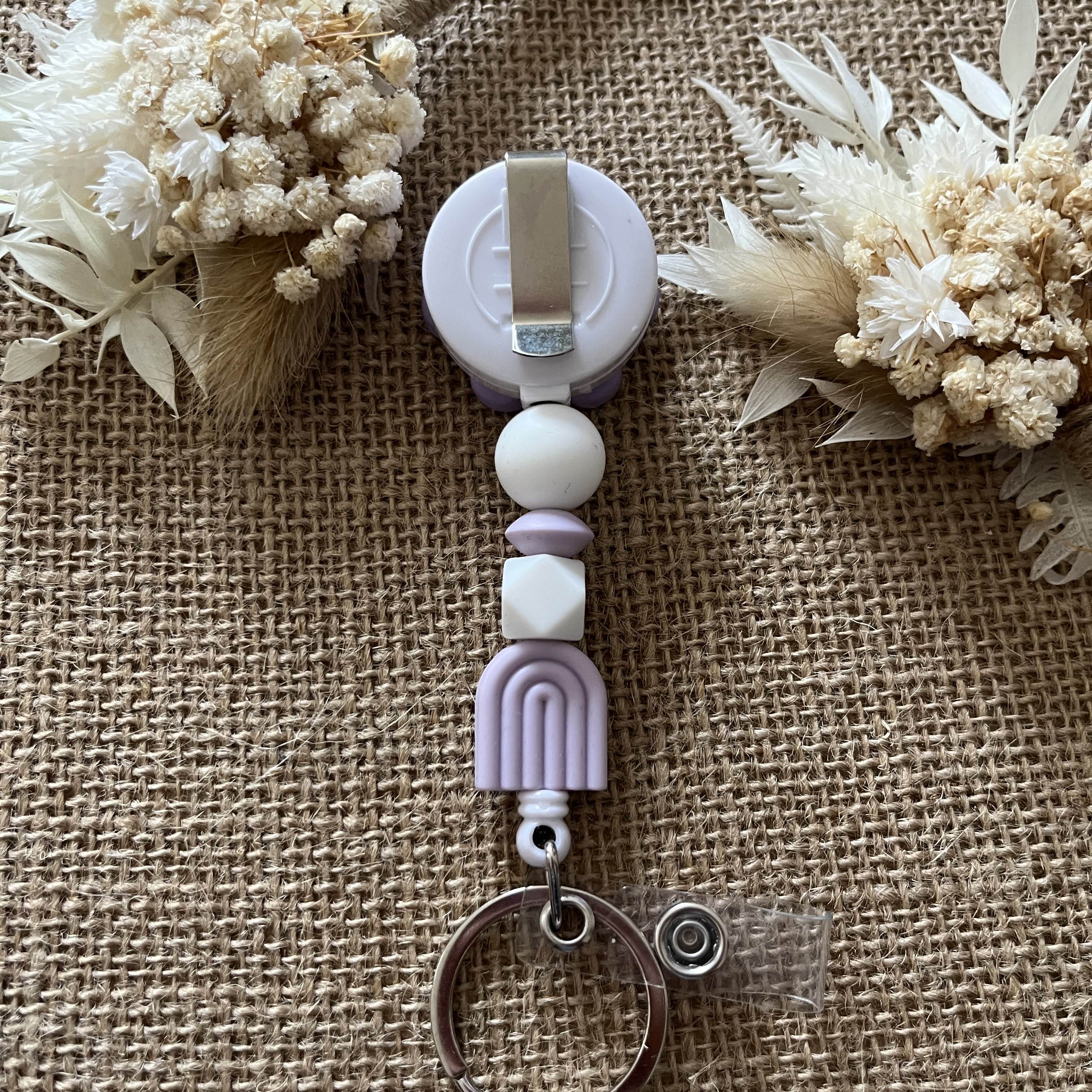 Porte Badge Enrouleur Violet