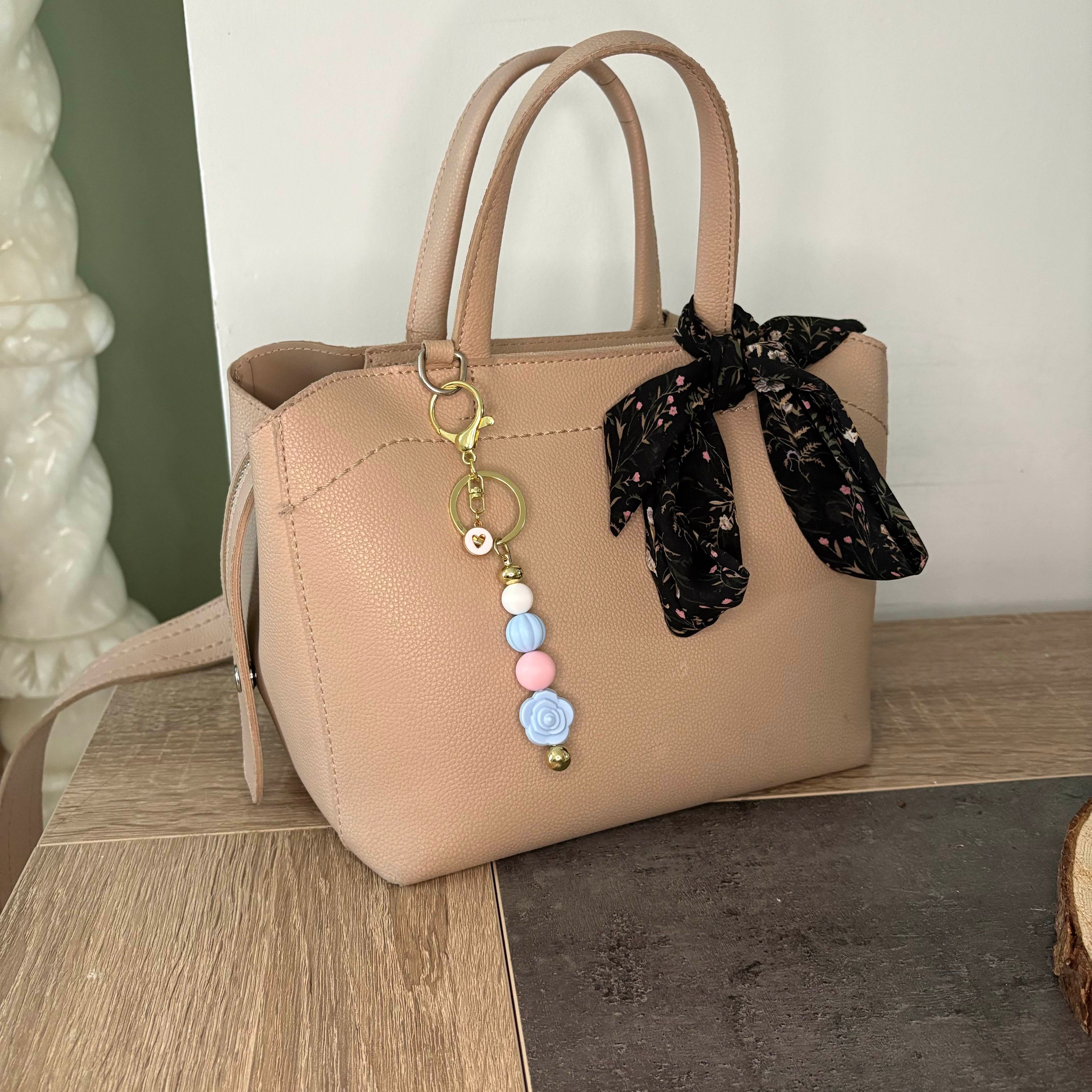 Bijoux de sac - Fleur Bleu