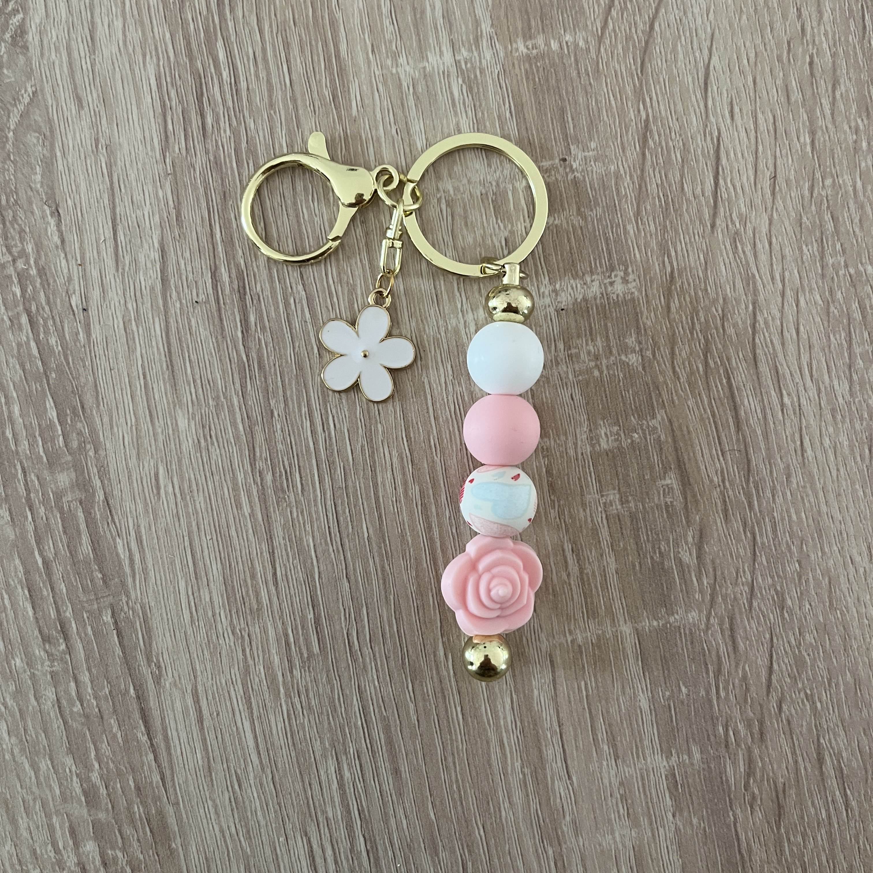 Bijoux de sac - Fleur Rose