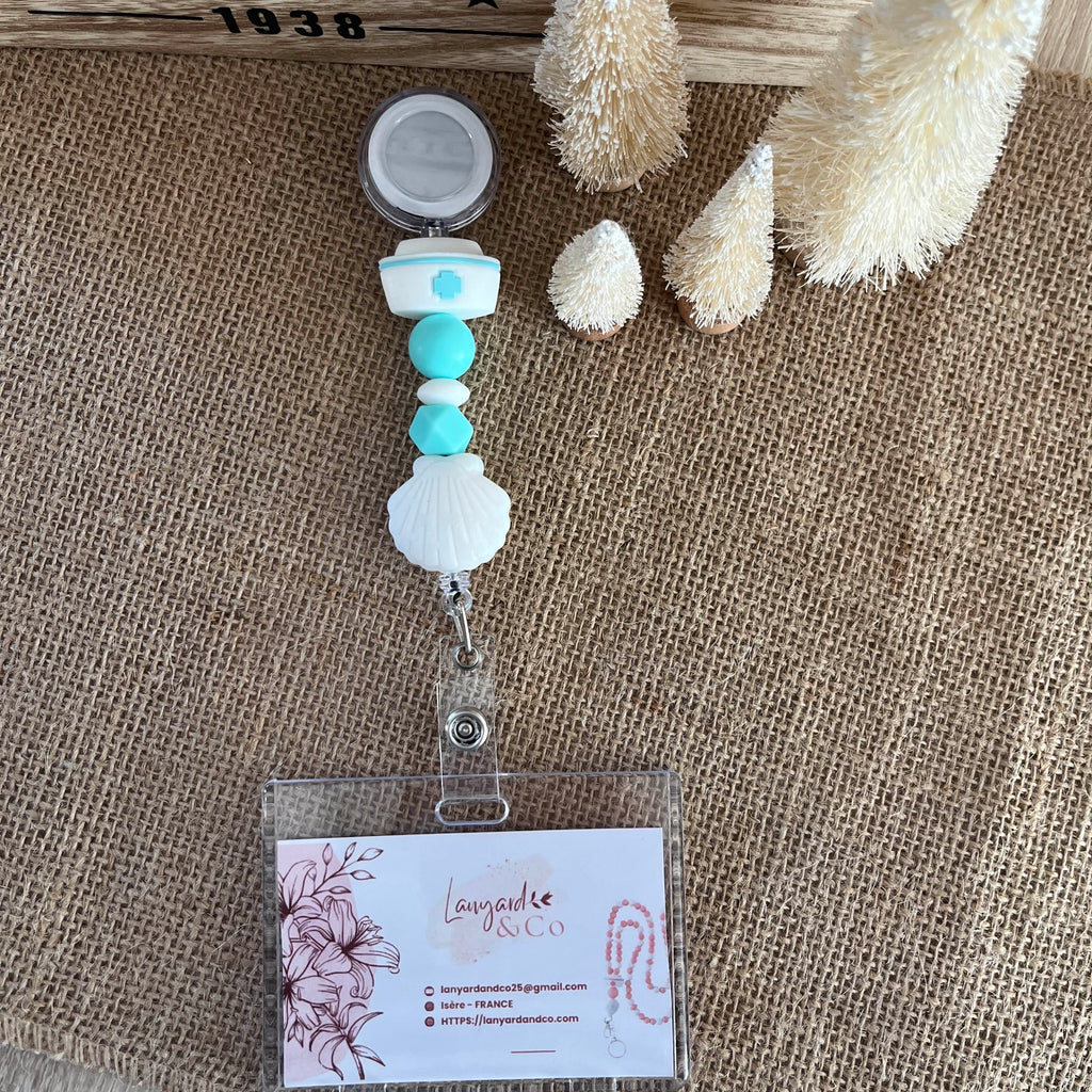 Porte Badge Extensible Infirmière Bleu Ma boutique