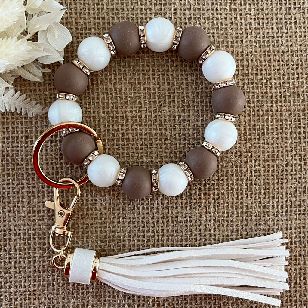 Porte Clef style bracelet marron Ma boutique