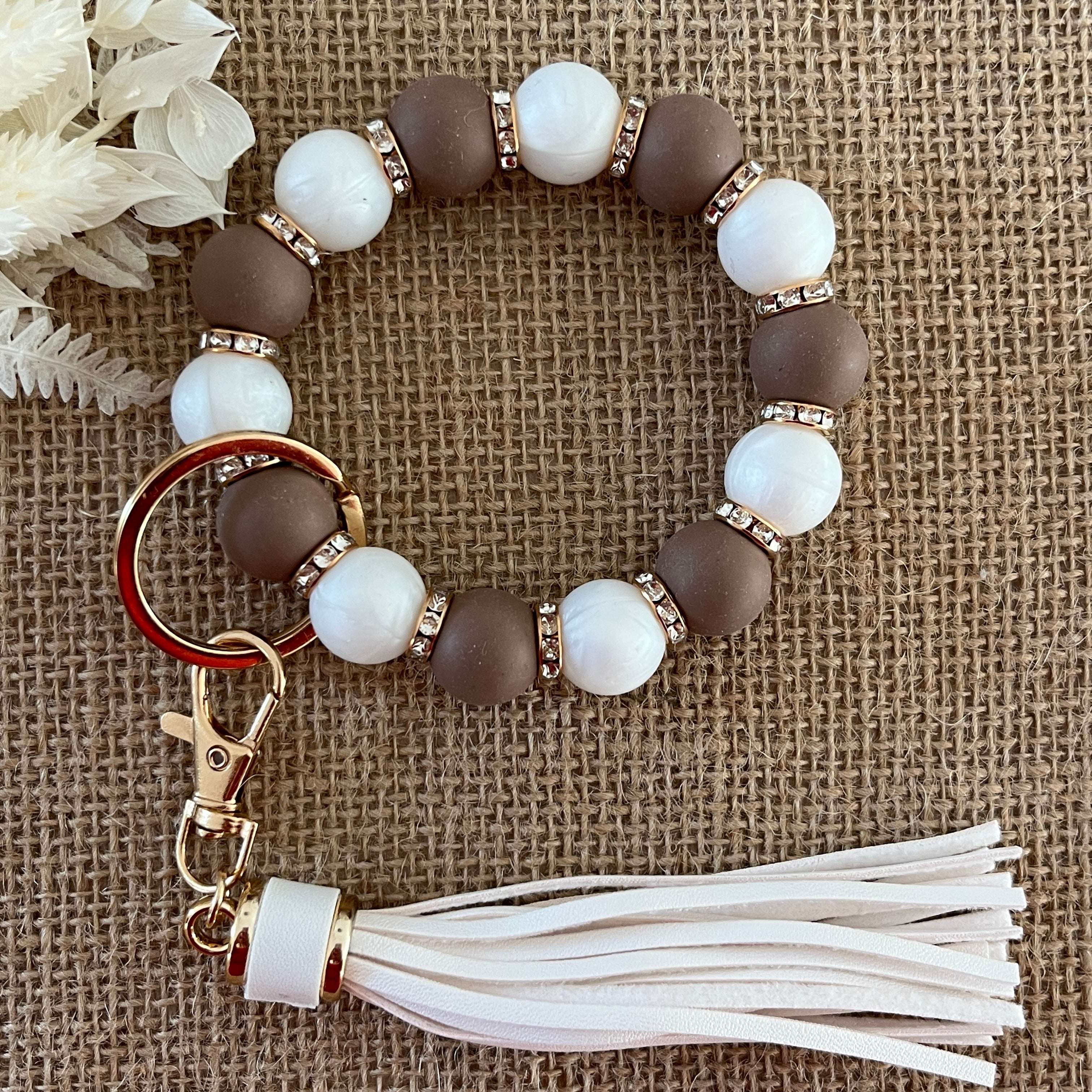 Porte Clef style bracelet marron Ma boutique