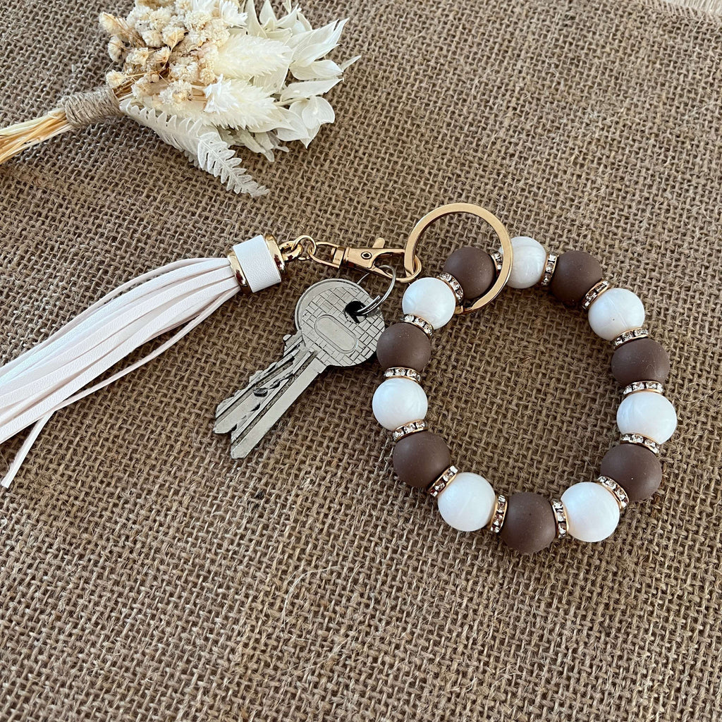 Porte Clef style bracelet marron Ma boutique