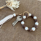 Porte Clef style bracelet marron Ma boutique