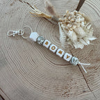 Porte Clef -  Prénom Feuilles Ma boutique