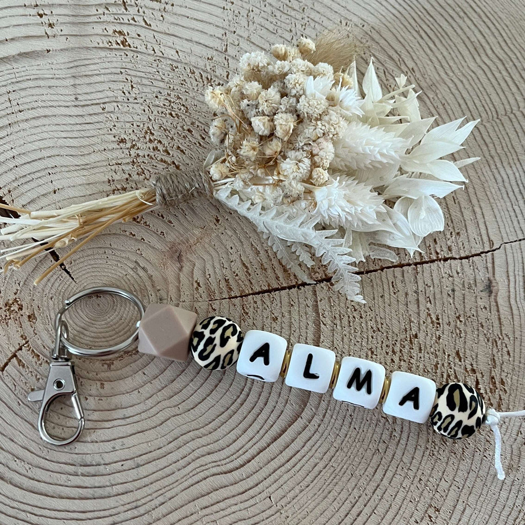 Porte Clef -  Prénom Léopard Ma boutique