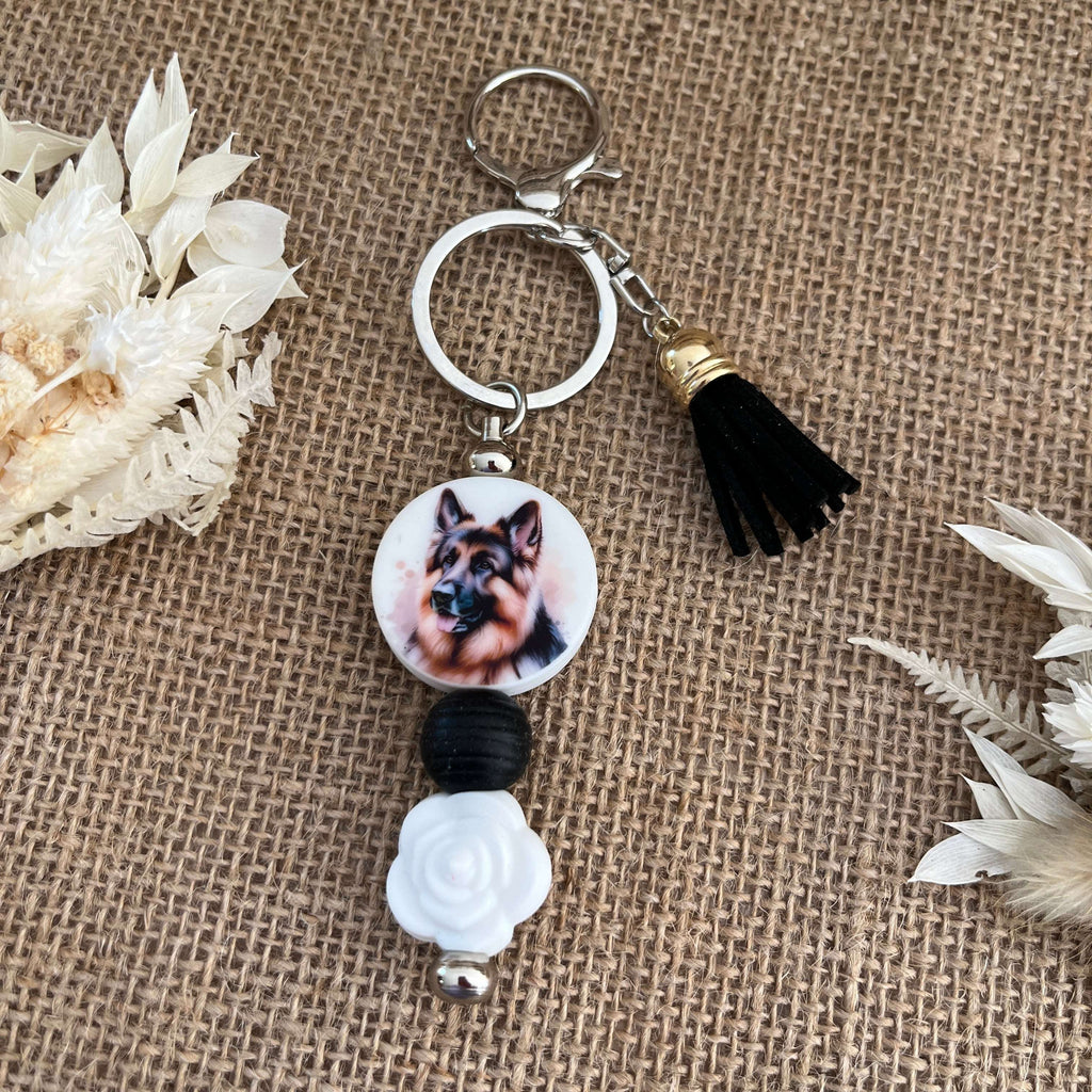 Porte-clé Berger Allemand – Bijou de sac original amoureux des chiens Lanyard & Co