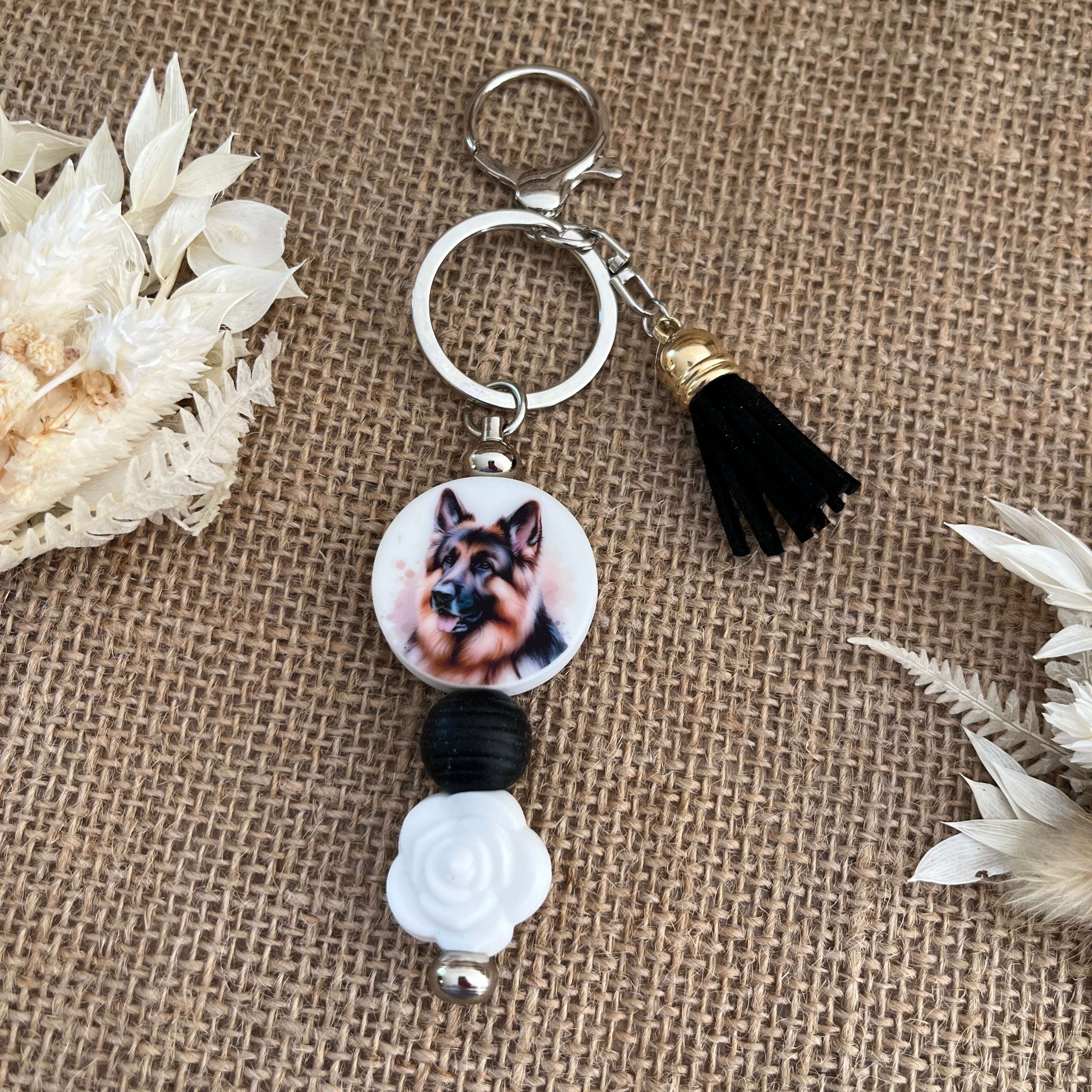 Porte-clé Berger Allemand – Bijou de sac original amoureux des chiens Lanyard & Co