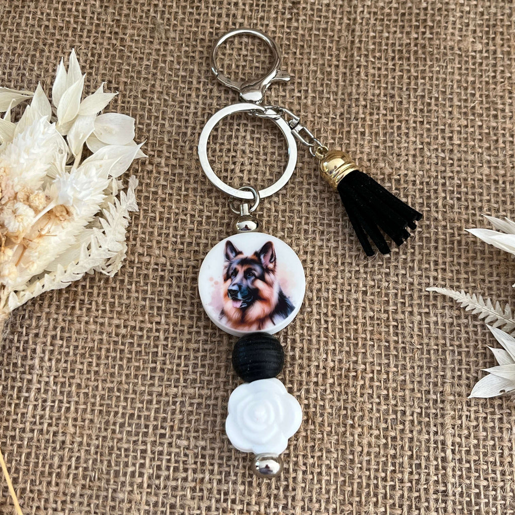 Porte-clé Berger Allemand – Bijou de sac original amoureux des chiens Lanyard & Co