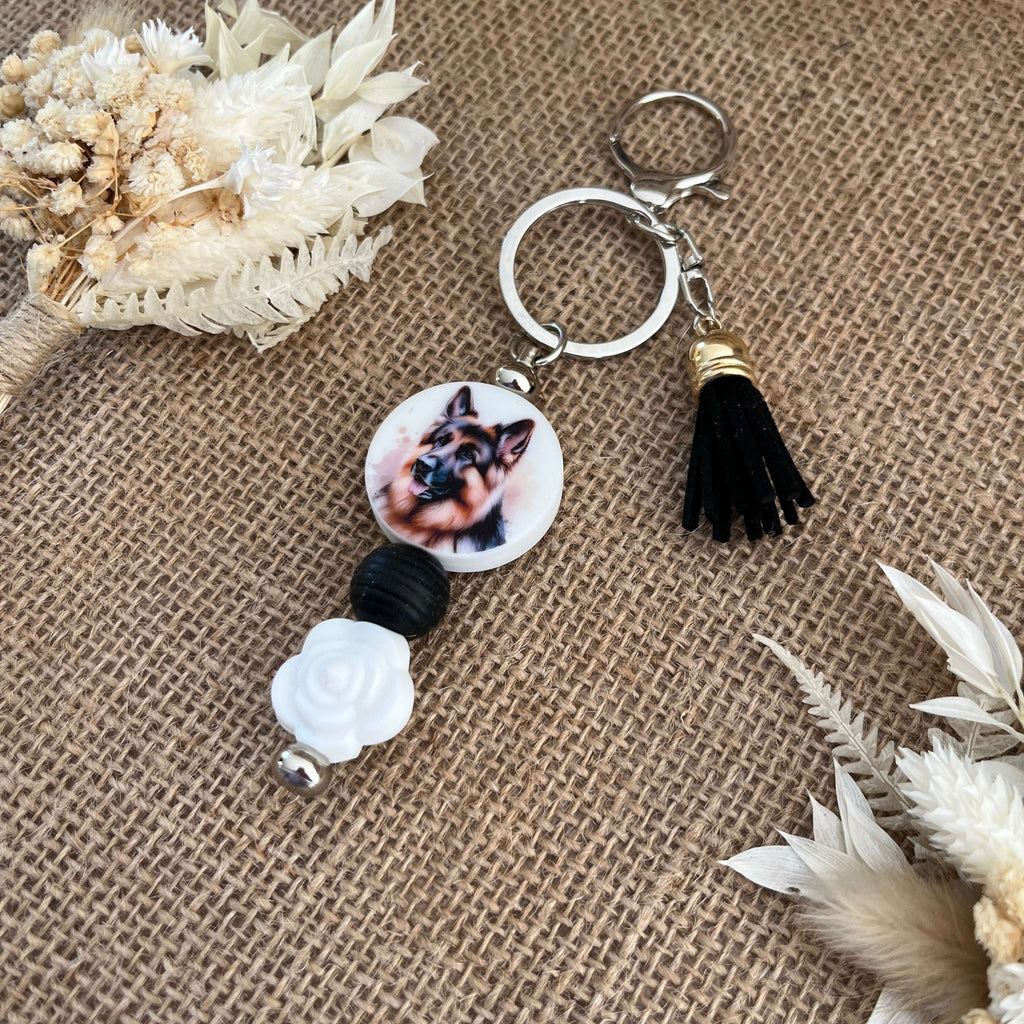 Porte-clé Berger Allemand – Bijou de sac original amoureux des chiens Lanyard & Co