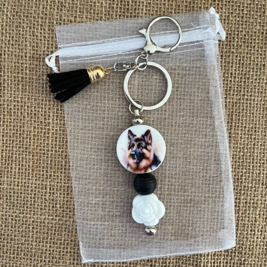 Porte-clé Berger Allemand – Bijou de sac original amoureux des chiens Lanyard & Co