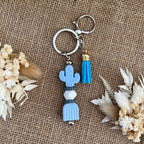 Bijou de Sac Perles Silicone – Porte-Clés Tendance Bleu Lanyard & Co