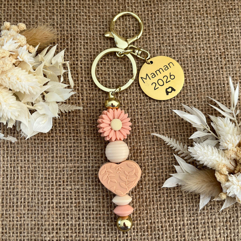 bijou-de-sac-porte-cles-coeur-bohème-maman-2026-accessoire-élégant-Lanyard & Co