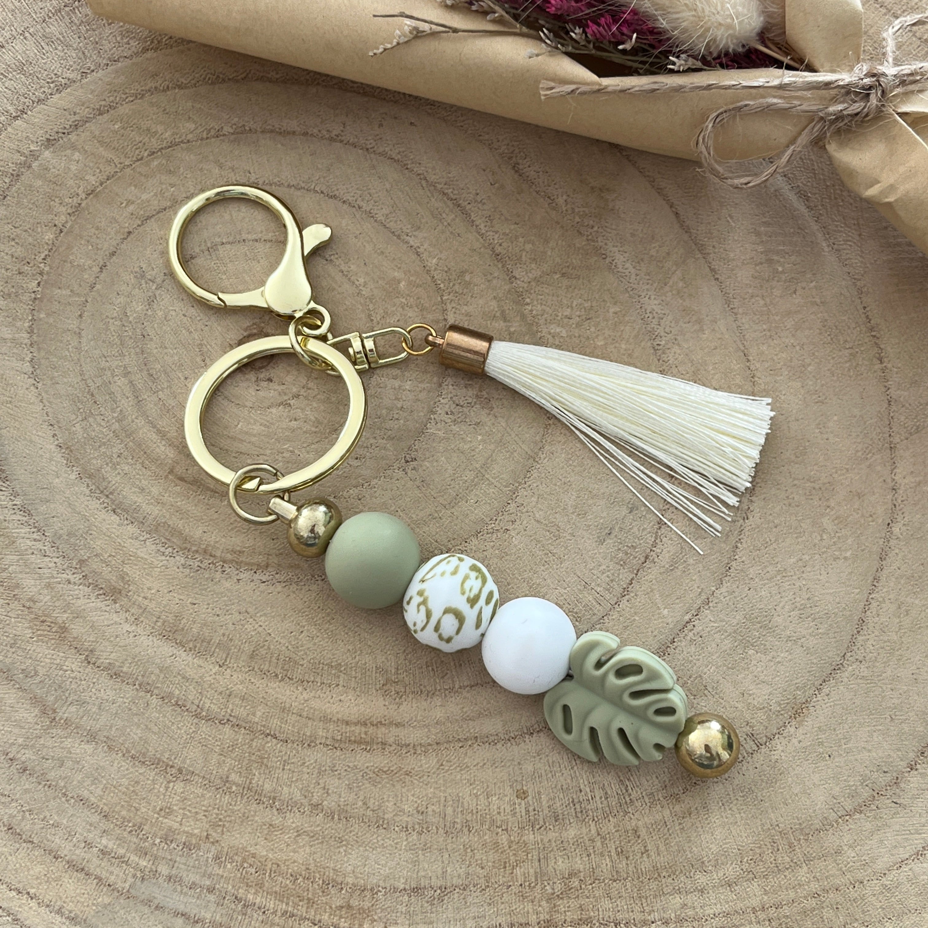 Bijoux de sac - Feuille Verte