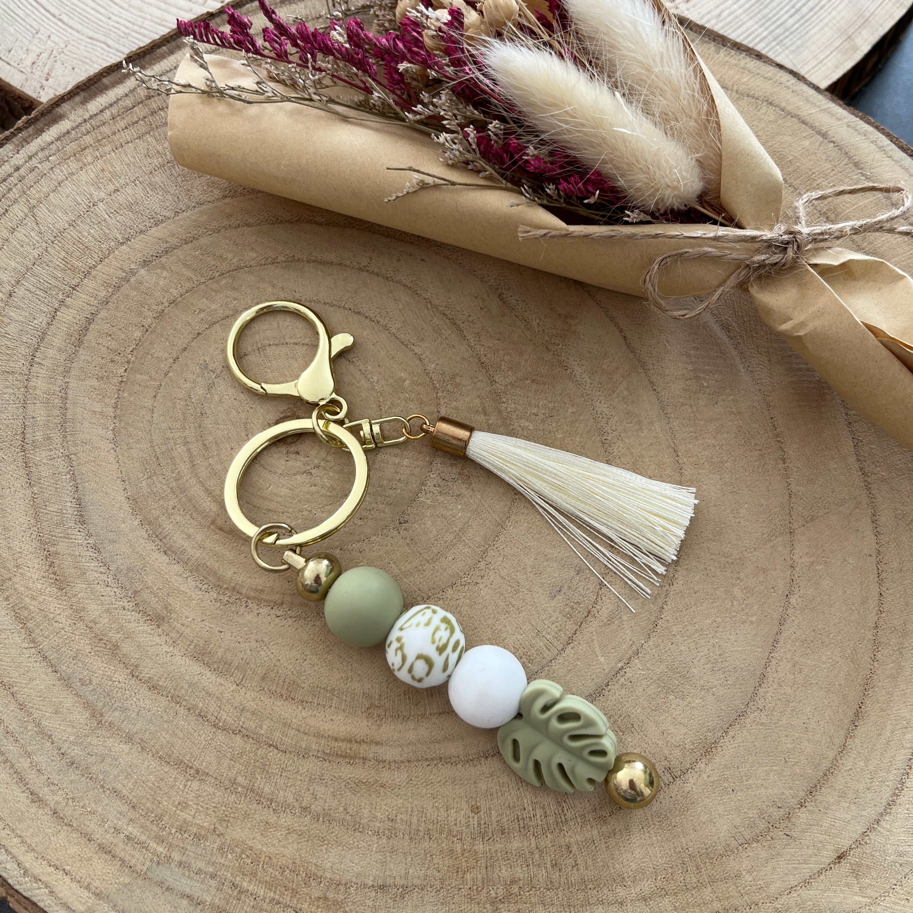 Bijoux de sac - Feuille Verte