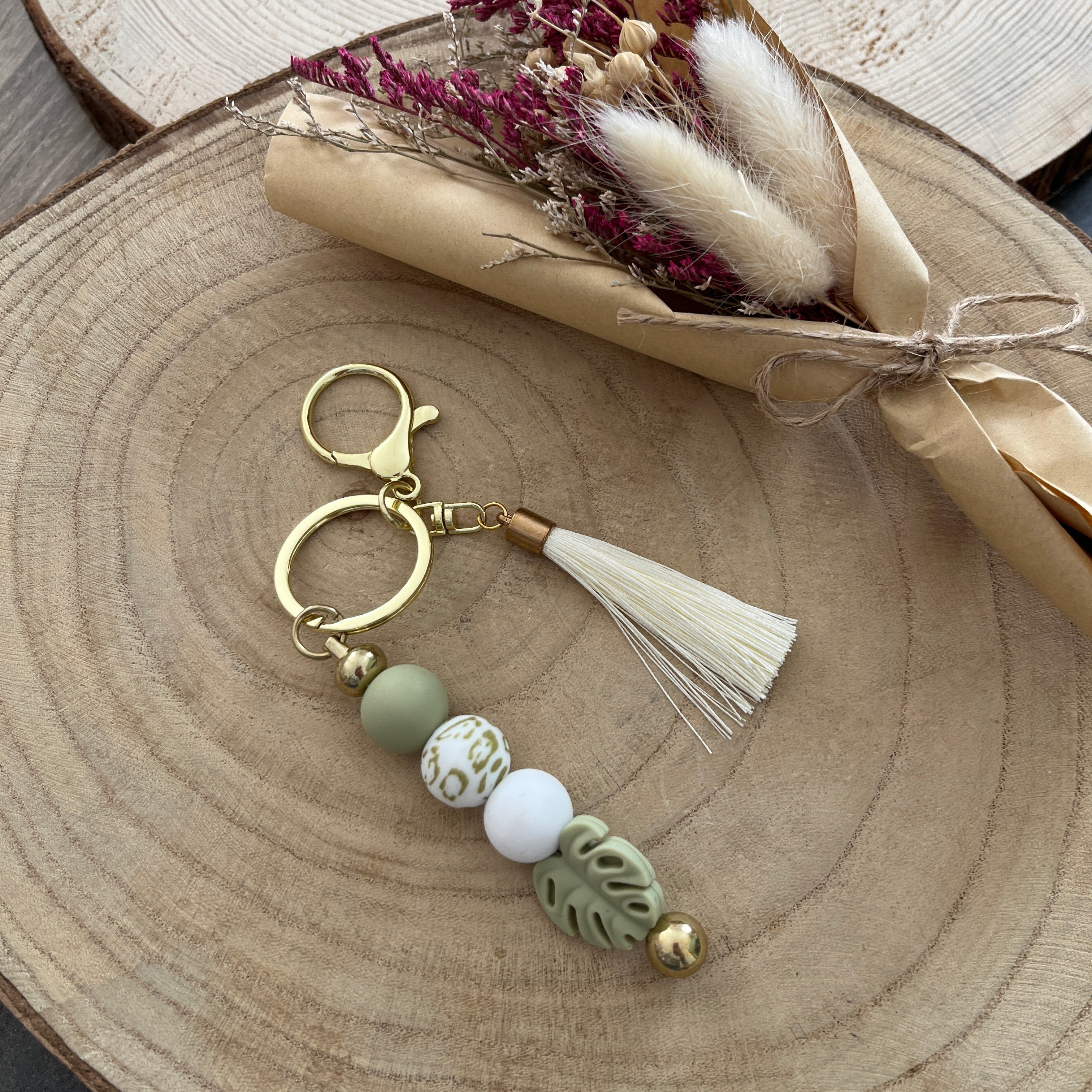 Bijoux de sac - Feuille Verte