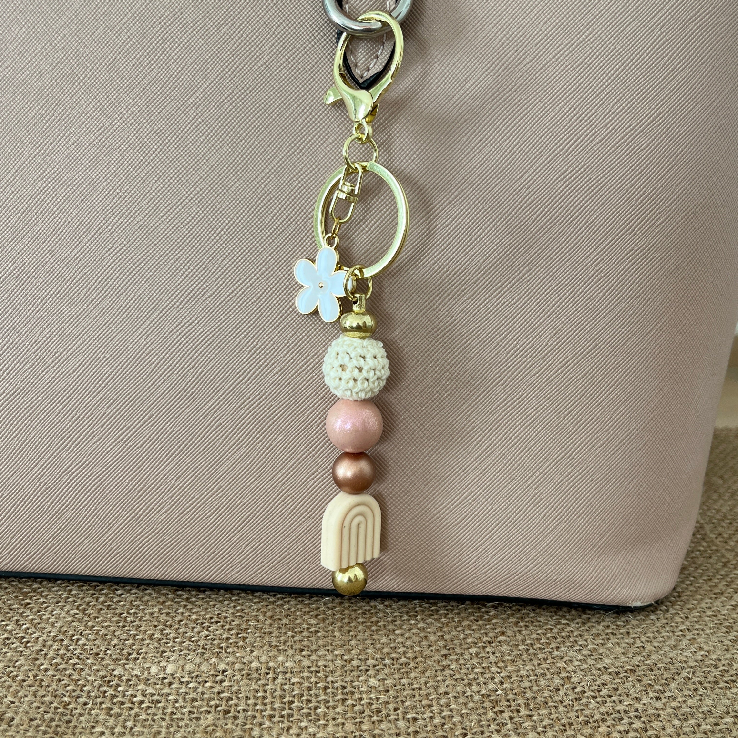 Bijoux de sac - Arc en ciel Crème