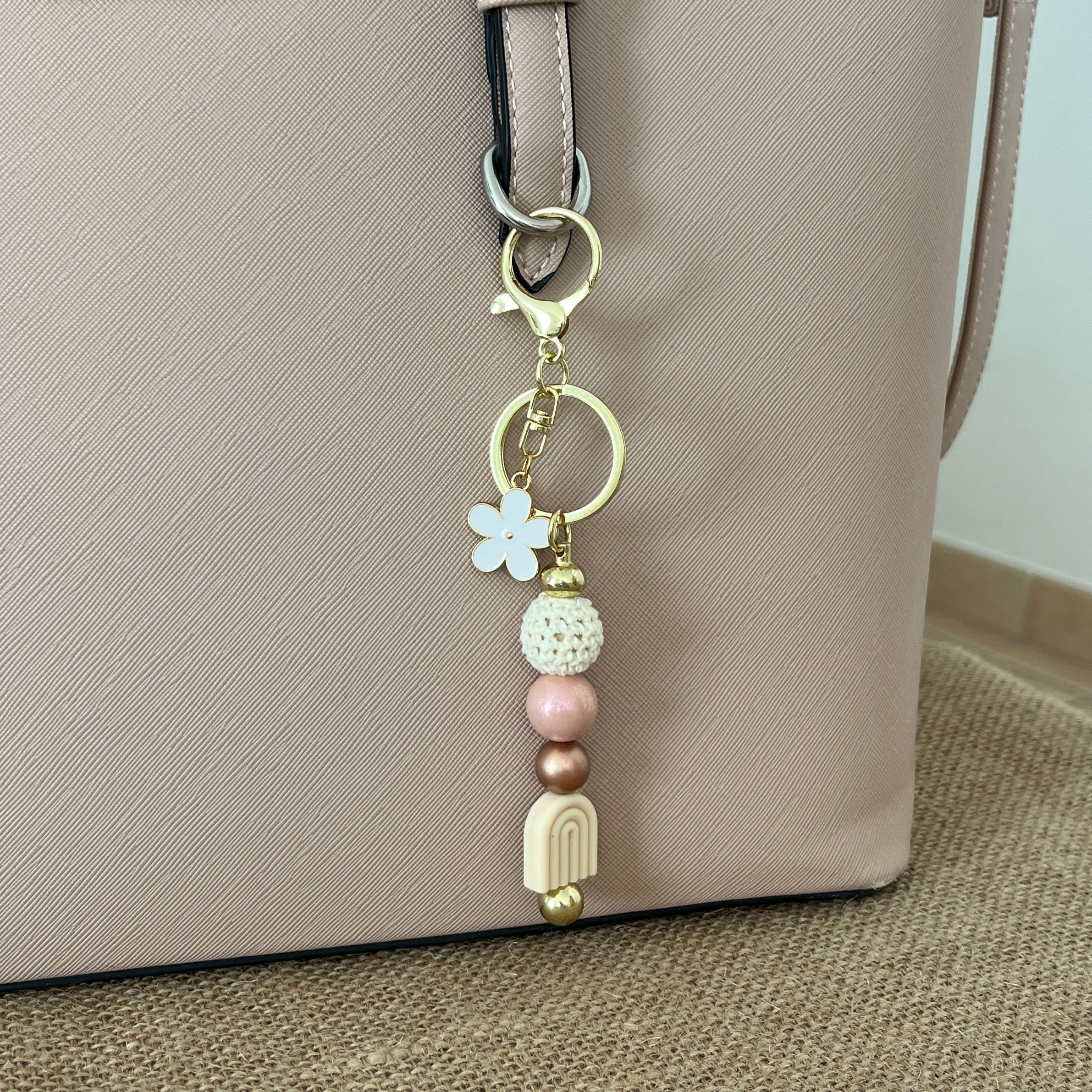 Bijoux de sac - Arc en ciel Crème