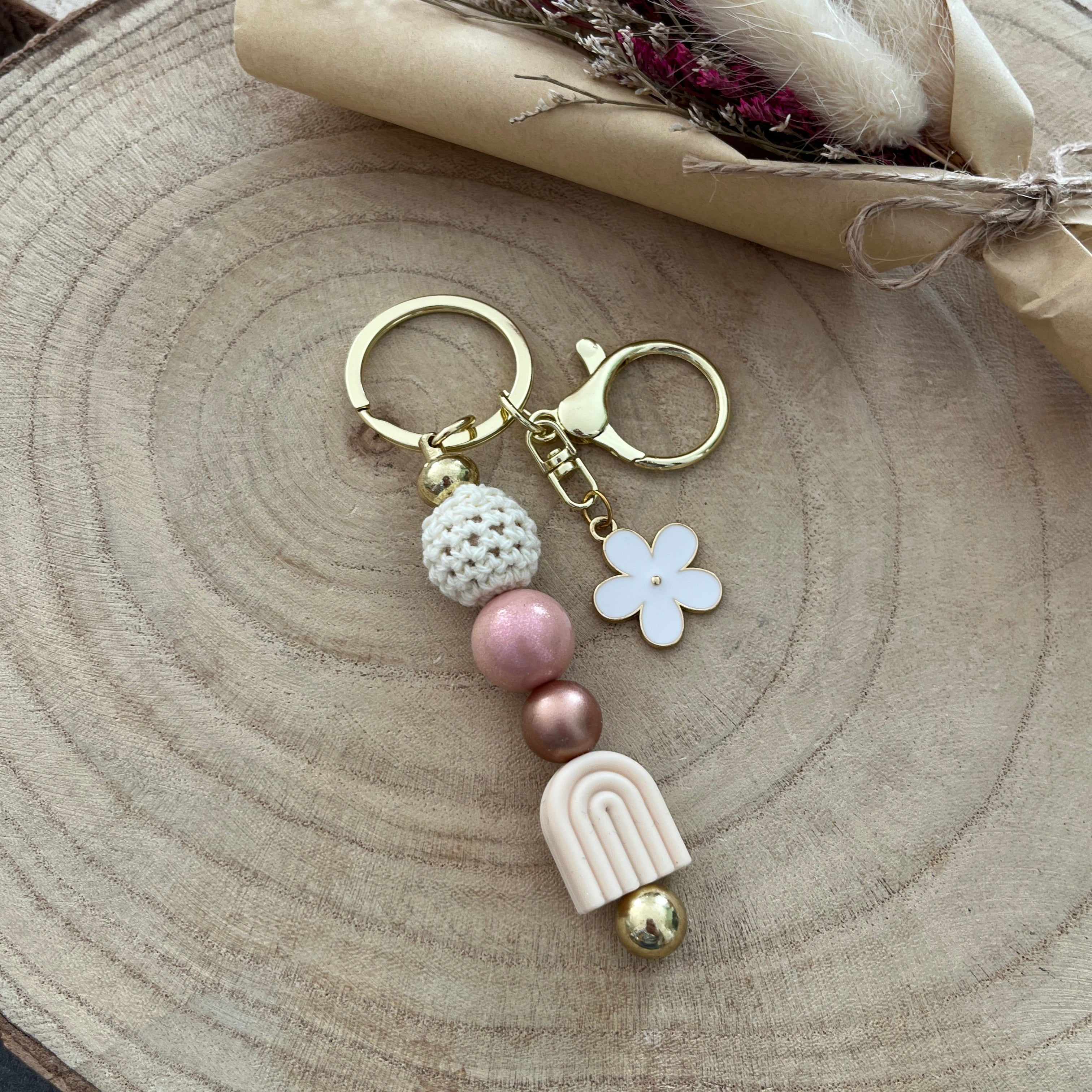 Bijoux de sac - Arc en ciel Crème