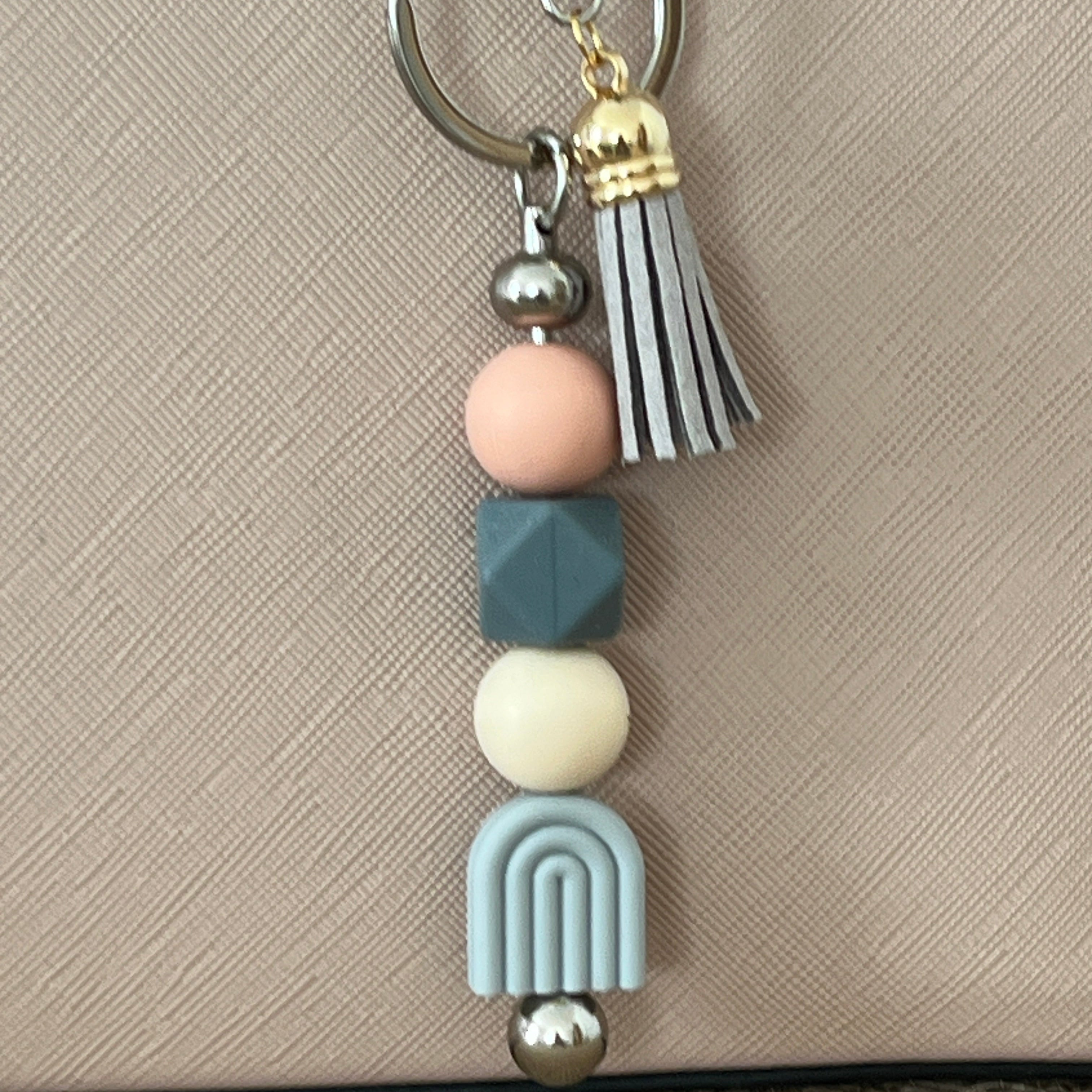 Bijoux de sac - Arc ciel Gris