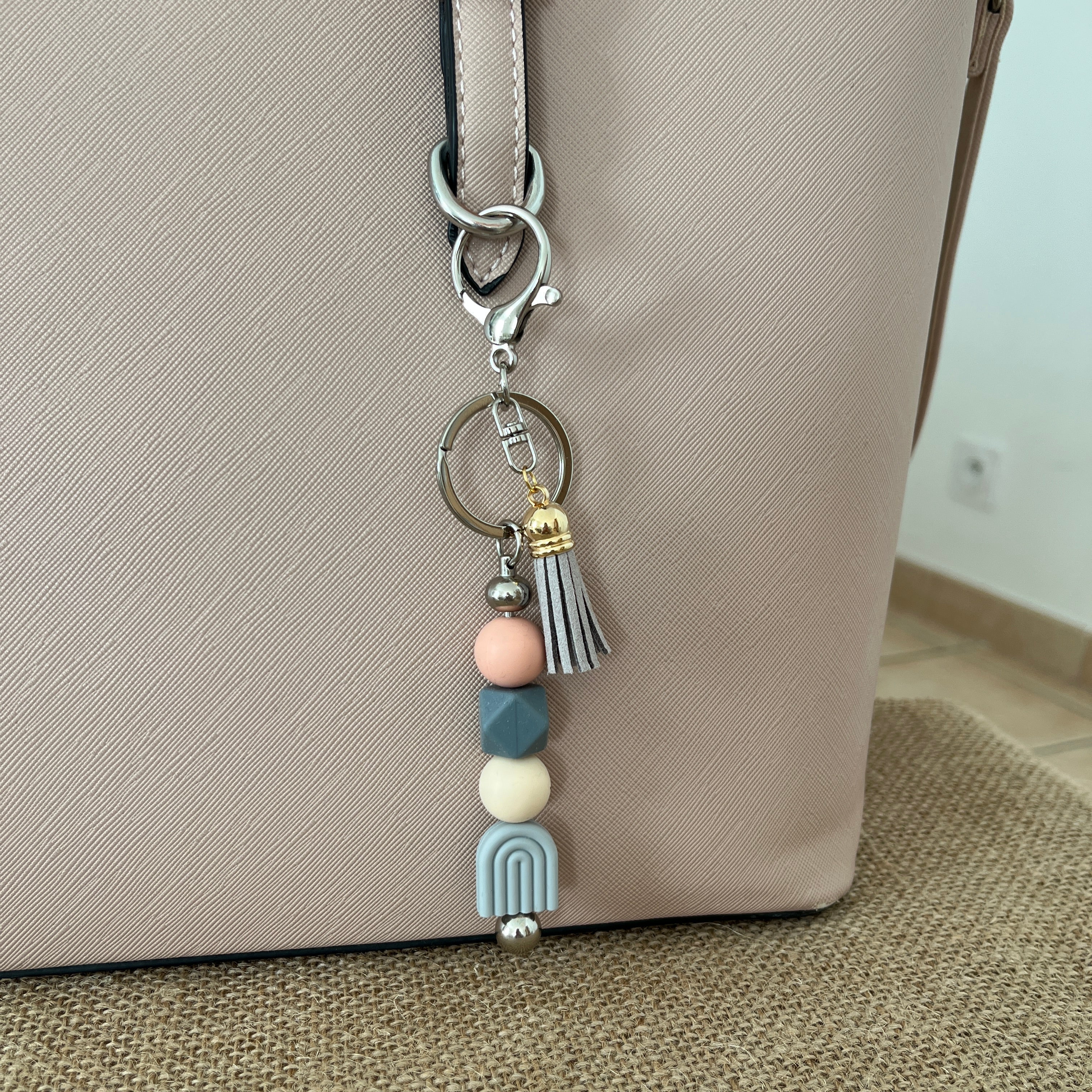 Bijoux de sac - Arc ciel Gris