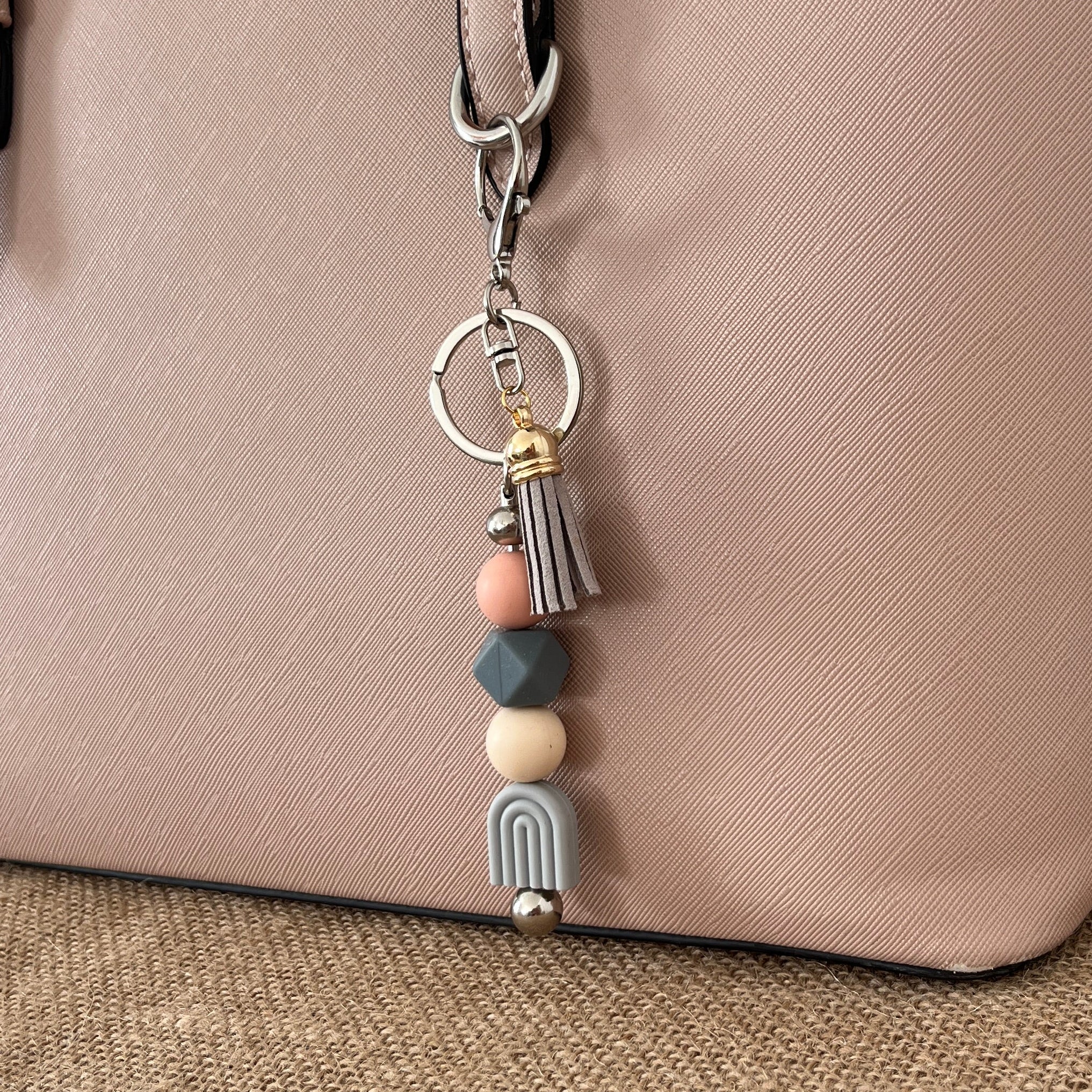 Bijoux de sac - Arc ciel Gris