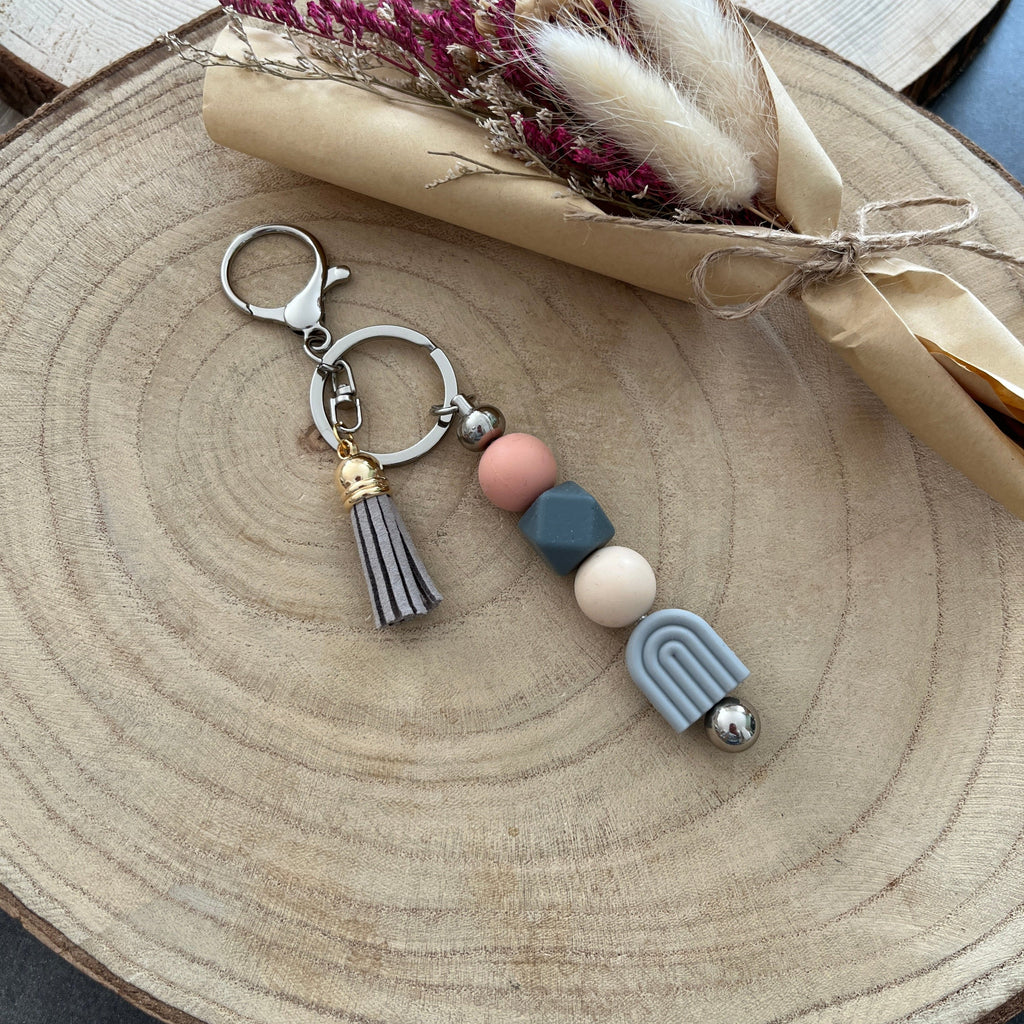 Bijoux de sac - Arc ciel Gris Ma boutique