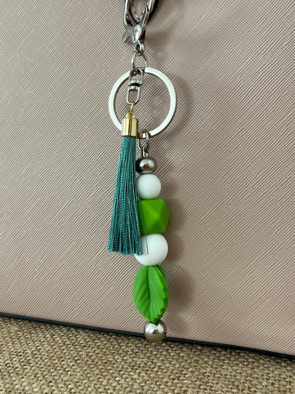 Bijoux de sac - Vert Blanc Ma boutique