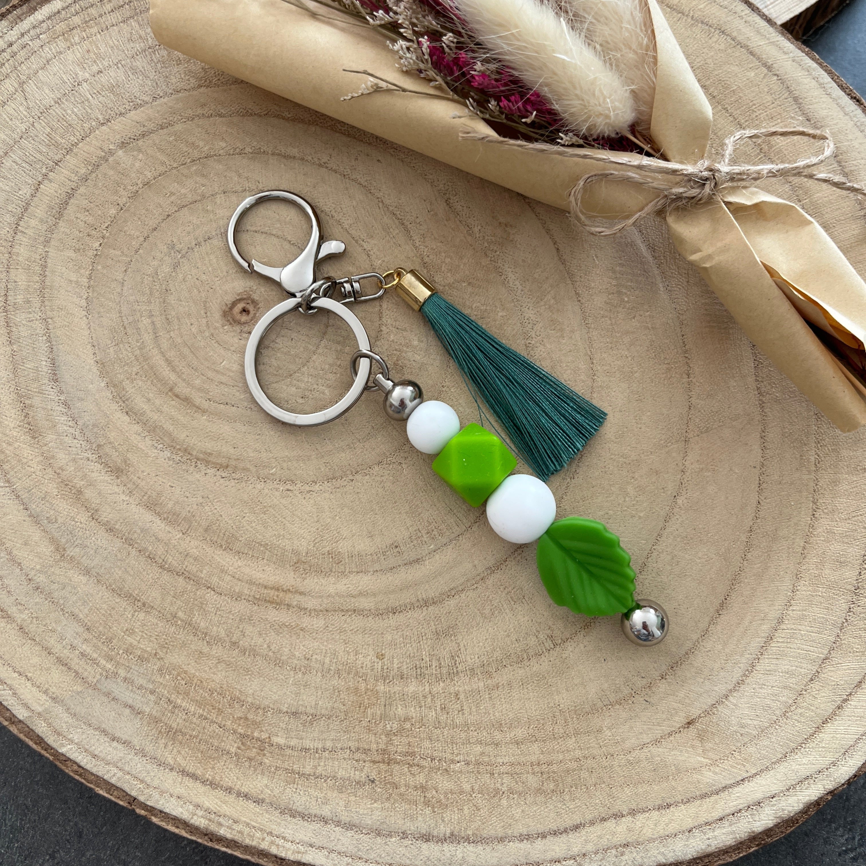 Bijoux de sac - Vert Blanc