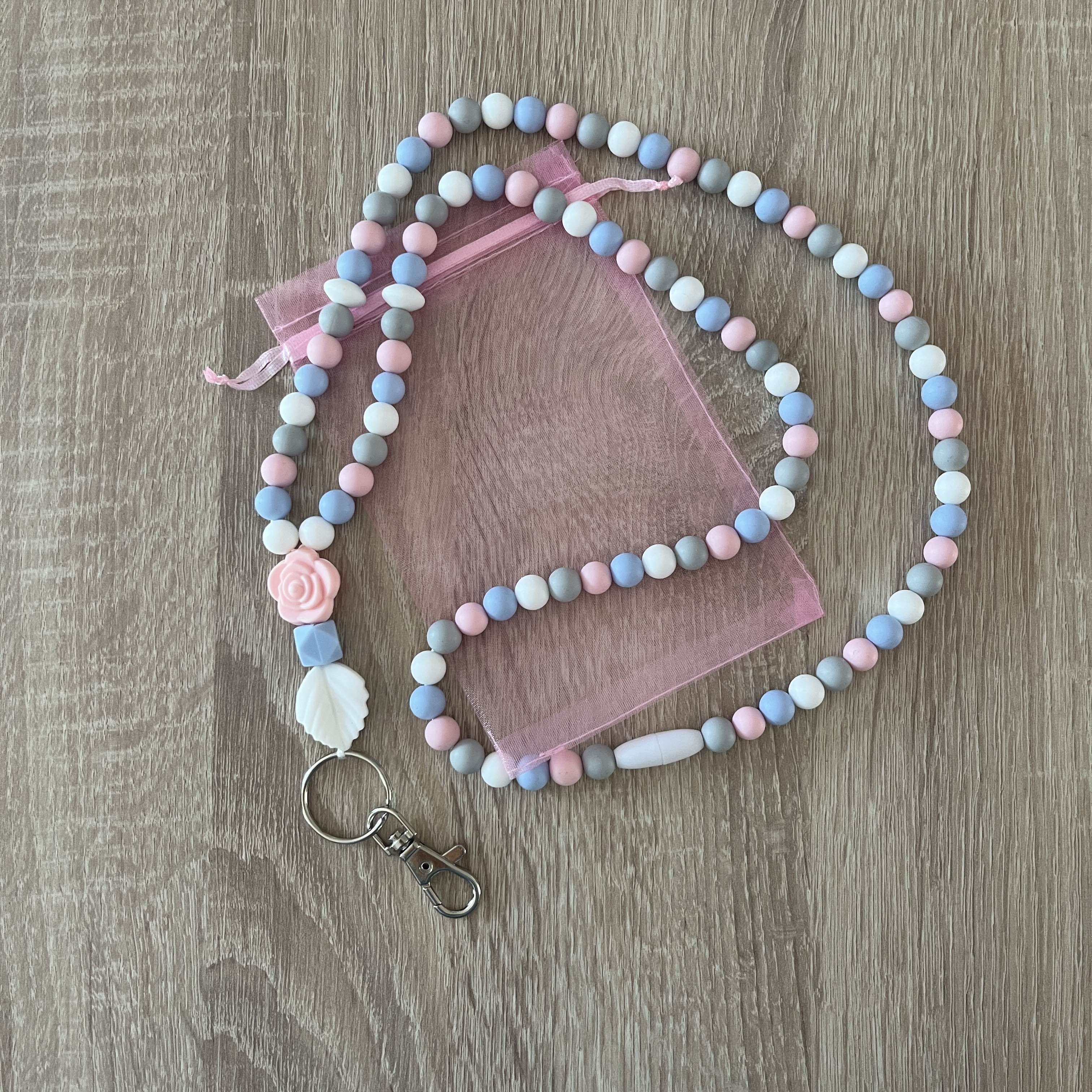 Tour de Cou - Bleu ciel et Rose