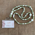 Lanyard Vert et Blanc pour professionnel
