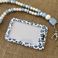 Porte-Carte Rigide Léopard Bleu