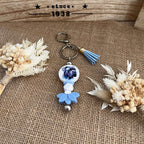 porte clé chien cane corso bleu accessoire sac tendance pompon