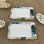 Porte carte original avec motifs feuilles modernes