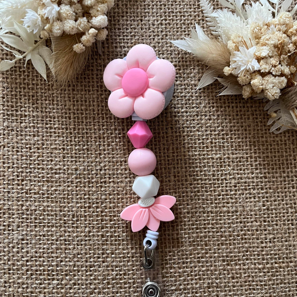 Porte Badge Enrouleur Rose Ma boutique