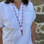 Tour de Cou Porte-Badge Nuance de Violet – Lanyard Chic et Confortable