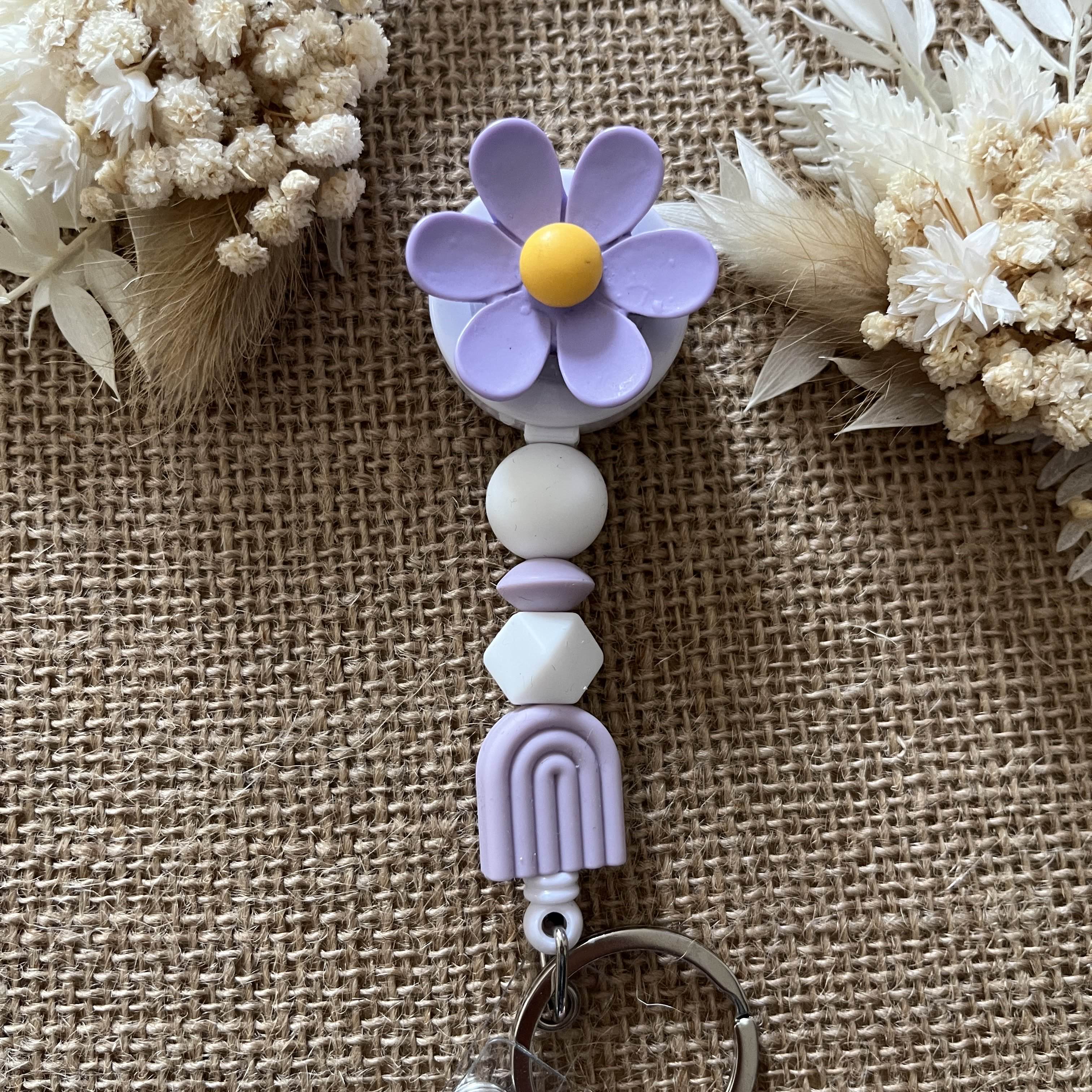 Porte Badge Enrouleur Violet