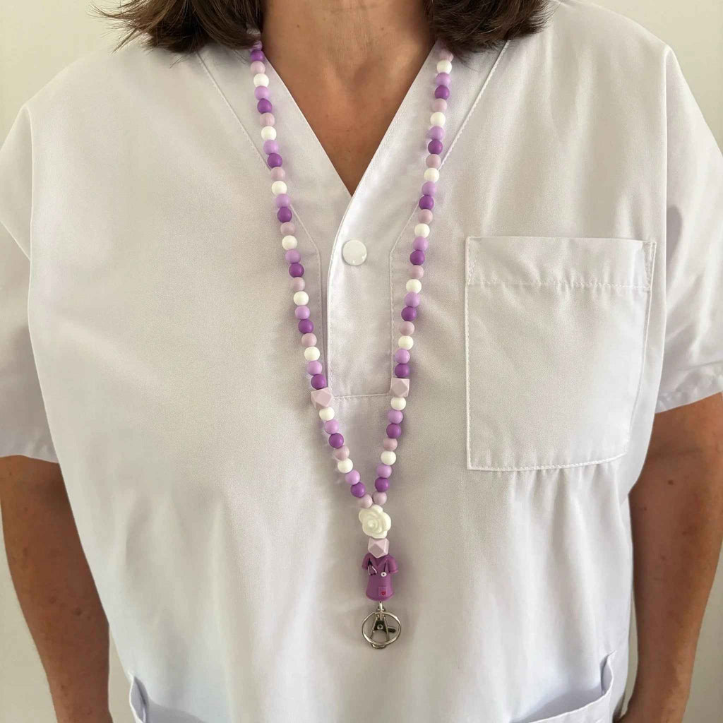 Tour de Cou Porte-Badge Nuance de Violet – Lanyard Chic et Confortable
