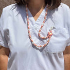 Tour de Cou Porte Badge Quartz Rose professionnel