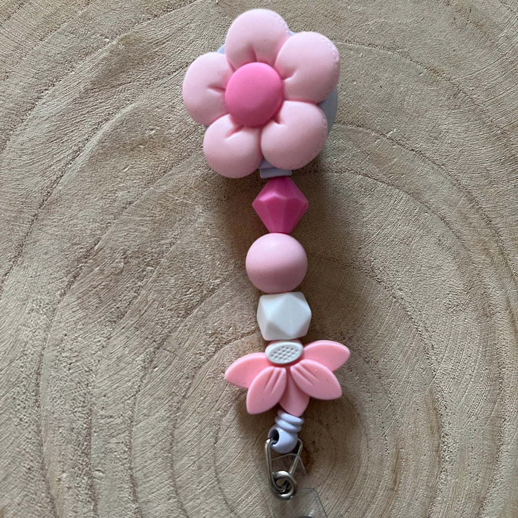 Porte Badge Enrouleur Rose Ma boutique