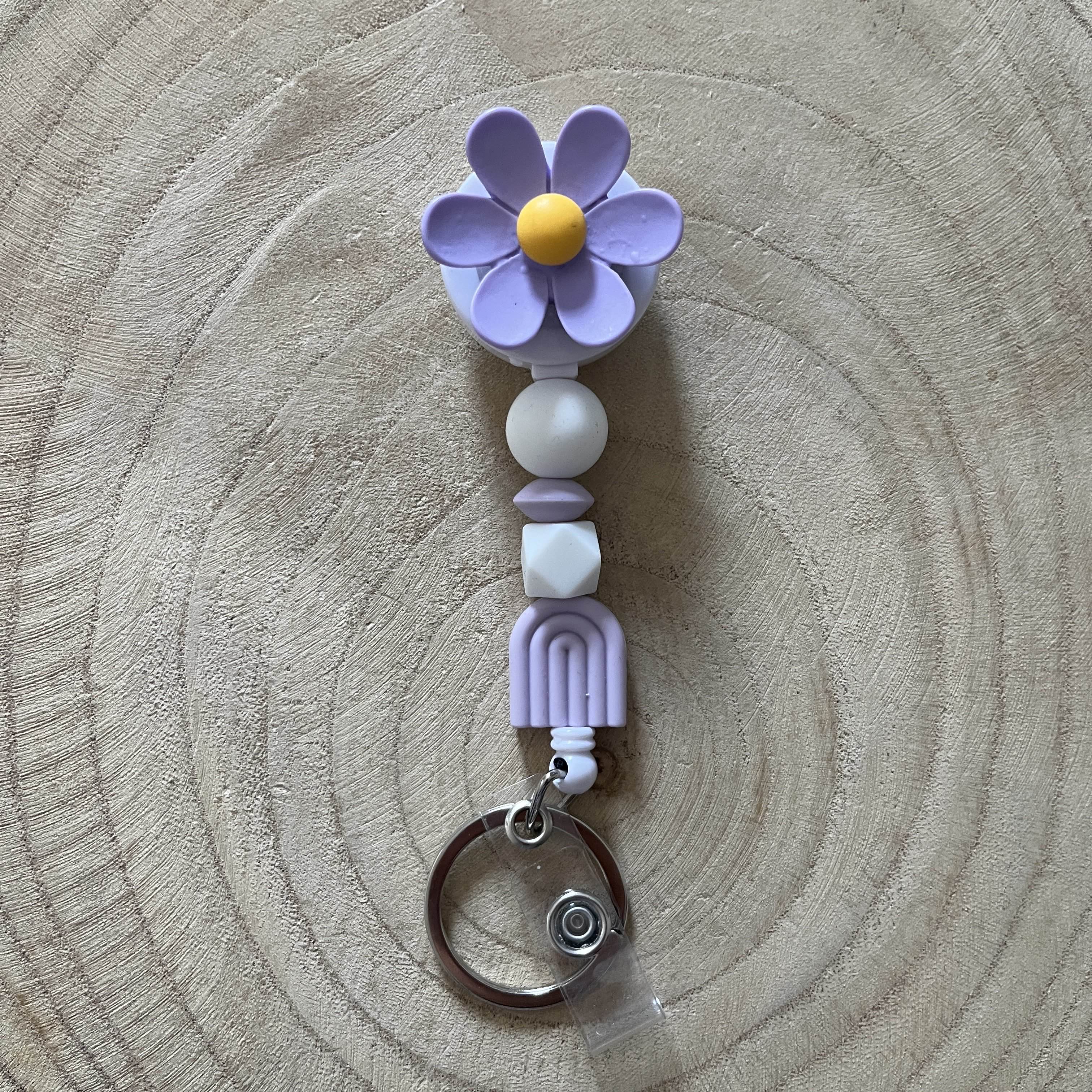 Porte Badge Enrouleur Violet