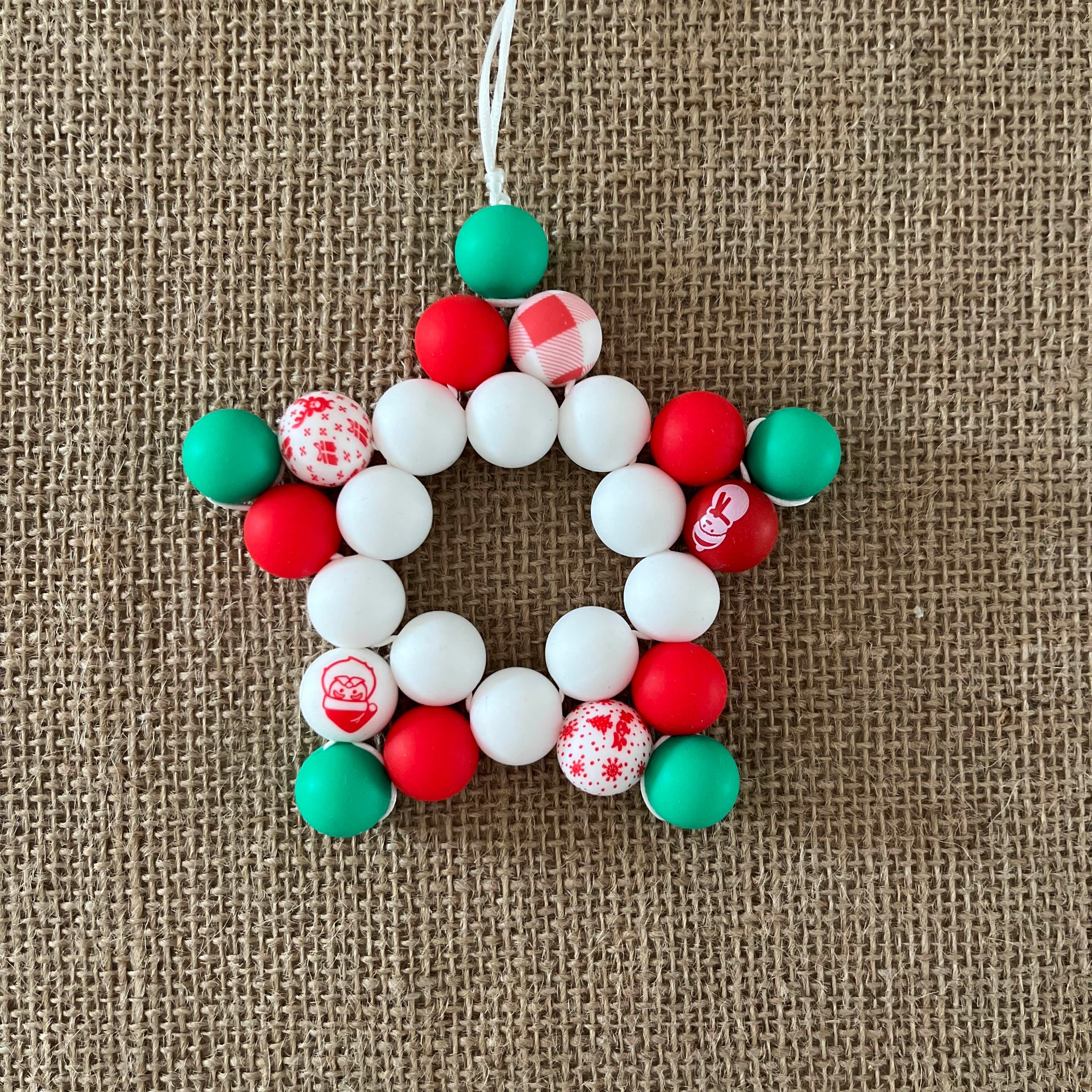 Boules de Noël - Grande Etoile Blanche