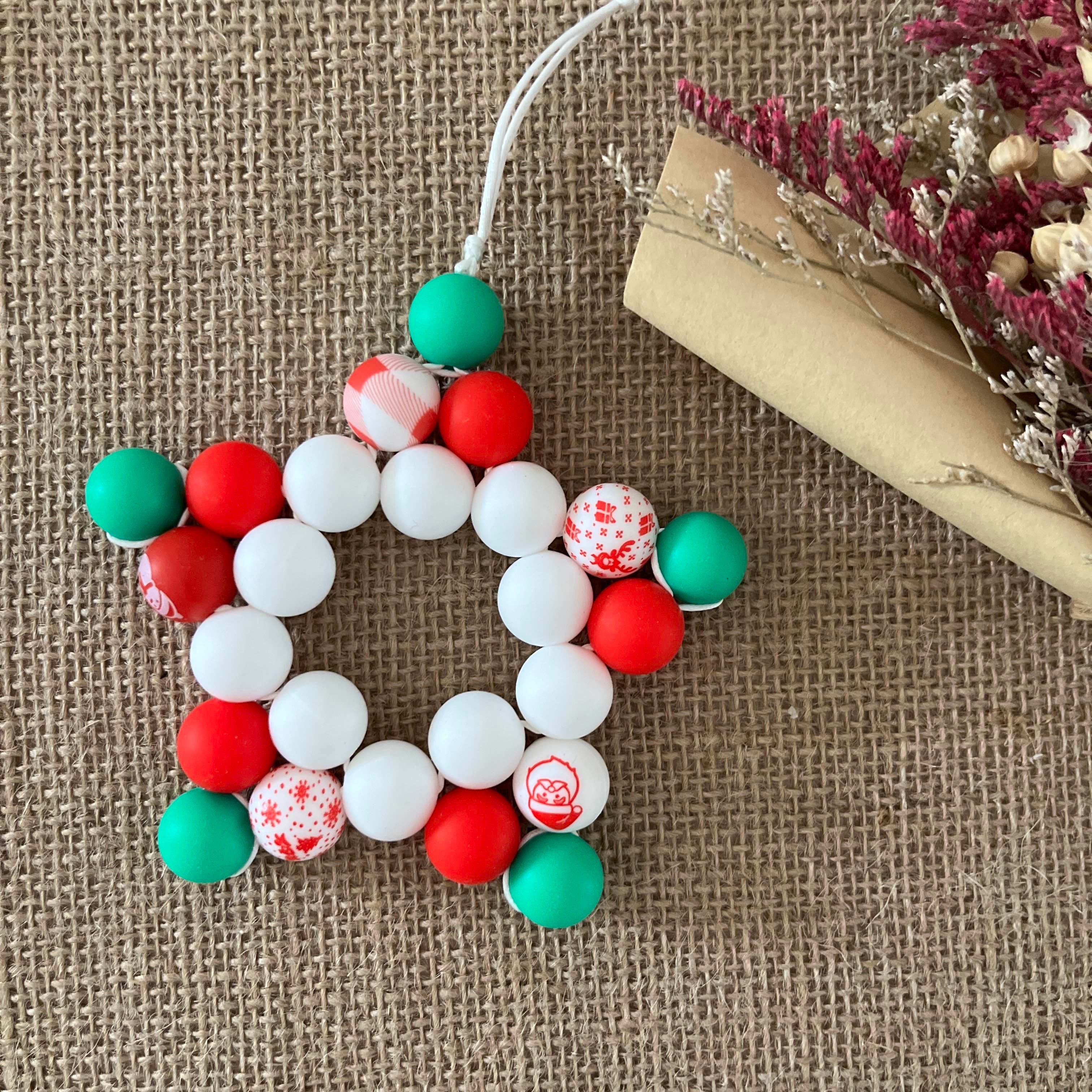 Boules de Noël - Grande Etoile Blanche