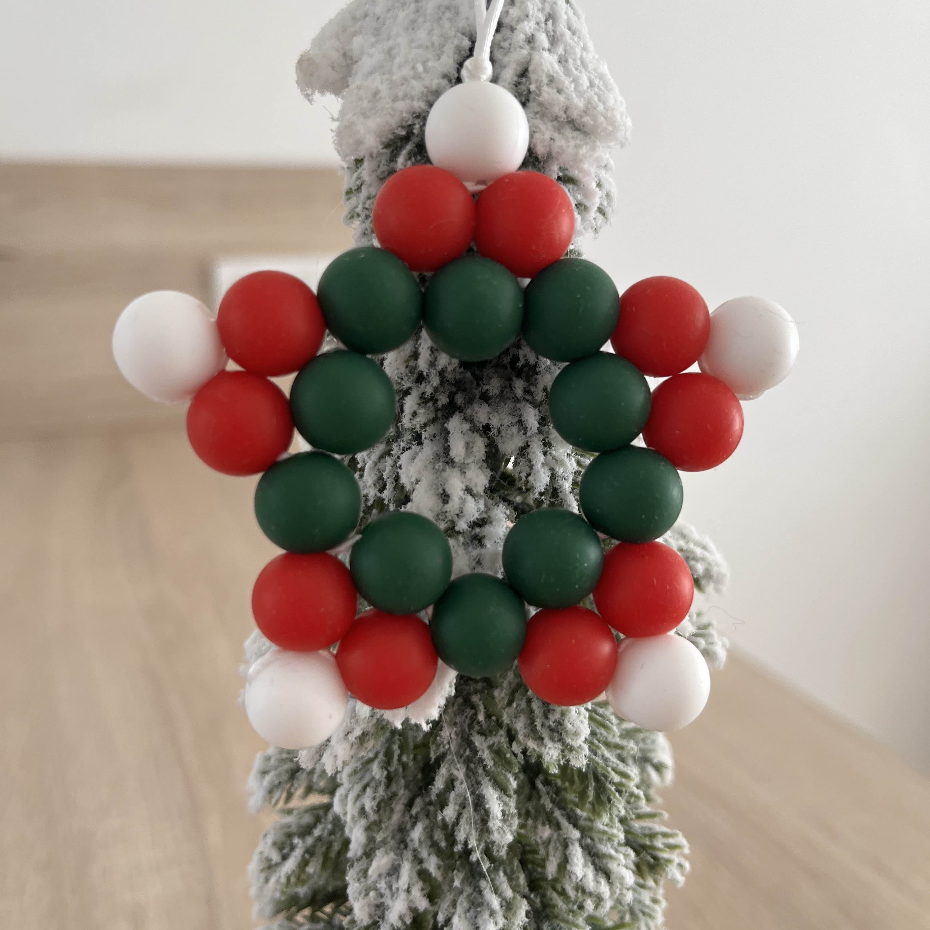 Boules de Noël - Petite étoile verte