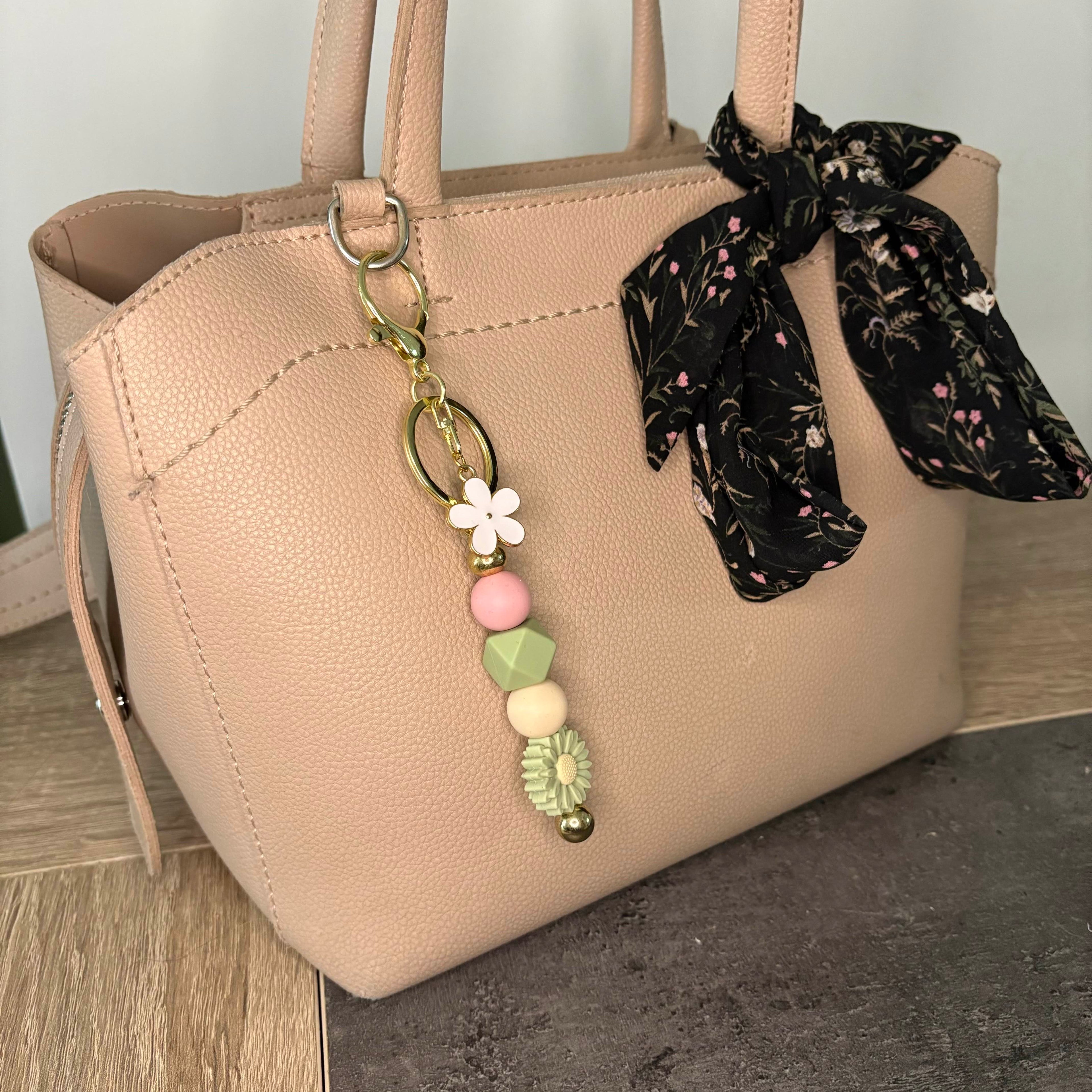 Bijoux de sac - Fleur Verte