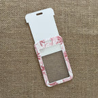 Porte Carte - Feuilles Roses Ma boutique
